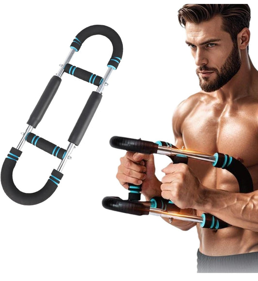Twister Arm Exerciser Chest Workout, Portable Power Twister Bar, Muscular Strength Enhancer, Thigh Master Trainer Men,at Home Fitness Equipment